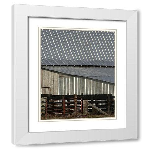 Big Barn I White Modern Wood Framed Art Print with Double Matting by Larson, Scott