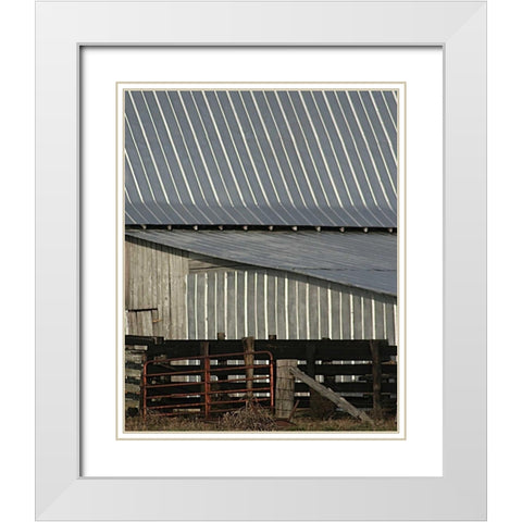 Big Barn I White Modern Wood Framed Art Print with Double Matting by Larson, Scott
