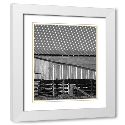 Big Barn II White Modern Wood Framed Art Print with Double Matting by Larson, Scott