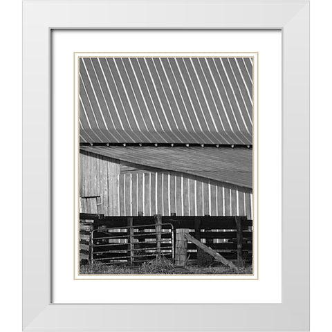 Big Barn II White Modern Wood Framed Art Print with Double Matting by Larson, Scott