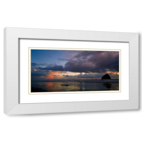 Pacific City IV White Modern Wood Framed Art Print with Double Matting by Leahy, Ike