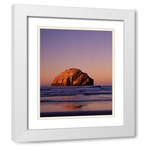 Bandon I White Modern Wood Framed Art Print with Double Matting by Leahy, Ike