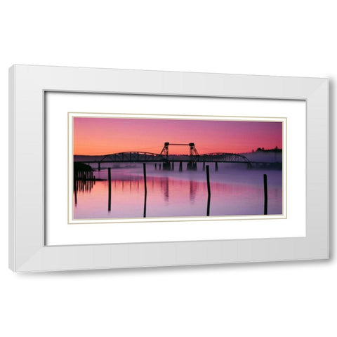 Bandon II White Modern Wood Framed Art Print with Double Matting by Leahy, Ike