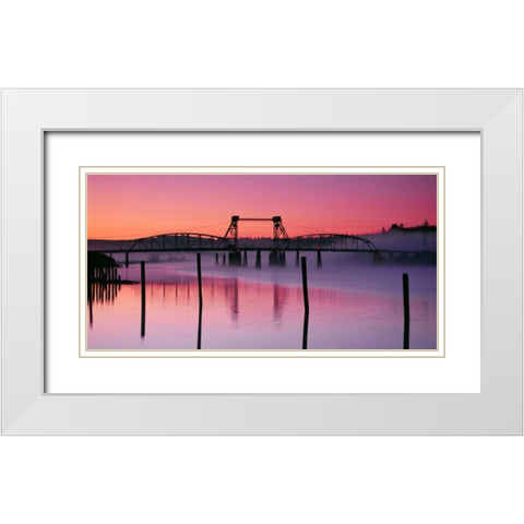 Bandon II White Modern Wood Framed Art Print with Double Matting by Leahy, Ike