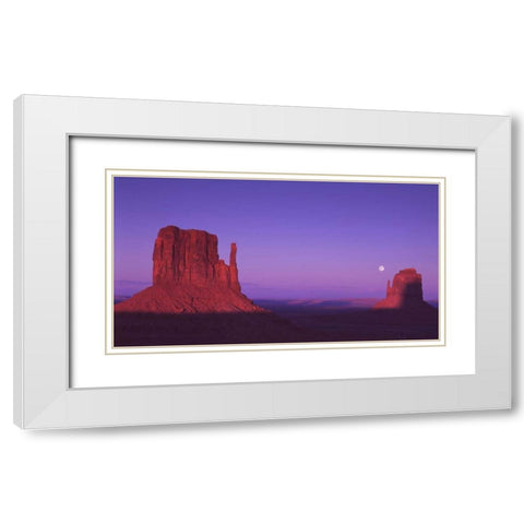 Monument Valley VI White Modern Wood Framed Art Print with Double Matting by Leahy, Ike