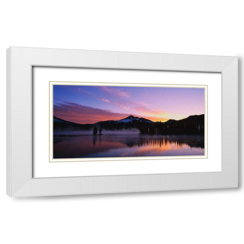 Broken Top III White Modern Wood Framed Art Print with Double Matting by Leahy, Ike