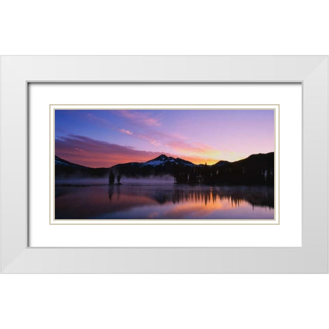 Broken Top III White Modern Wood Framed Art Print with Double Matting by Leahy, Ike