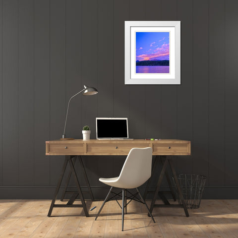 Broken Top V White Modern Wood Framed Art Print with Double Matting by Leahy, Ike