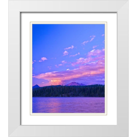 Broken Top V White Modern Wood Framed Art Print with Double Matting by Leahy, Ike