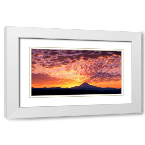 Mt. Hood XXIII White Modern Wood Framed Art Print with Double Matting by Leahy, Ike