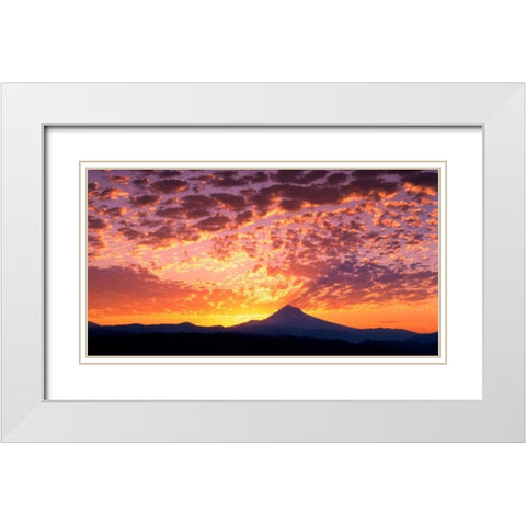Mt. Hood XXIII White Modern Wood Framed Art Print with Double Matting by Leahy, Ike
