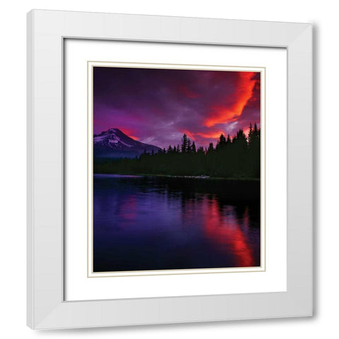 Mt. Hood XXVII White Modern Wood Framed Art Print with Double Matting by Leahy, Ike