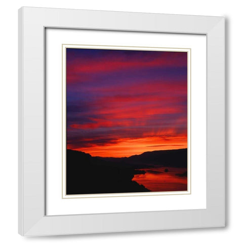 Columbia River Gorge IV White Modern Wood Framed Art Print with Double Matting by Leahy, Ike