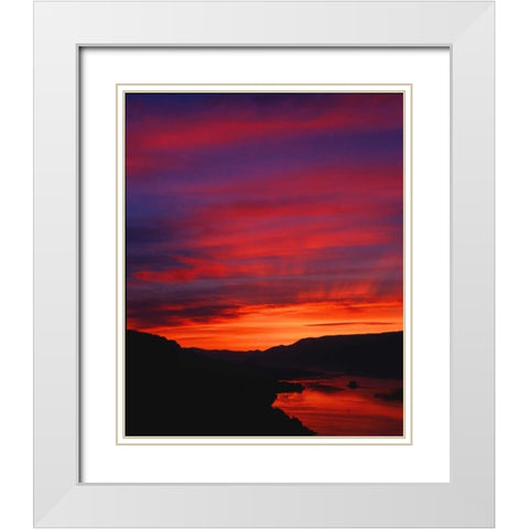 Columbia River Gorge IV White Modern Wood Framed Art Print with Double Matting by Leahy, Ike