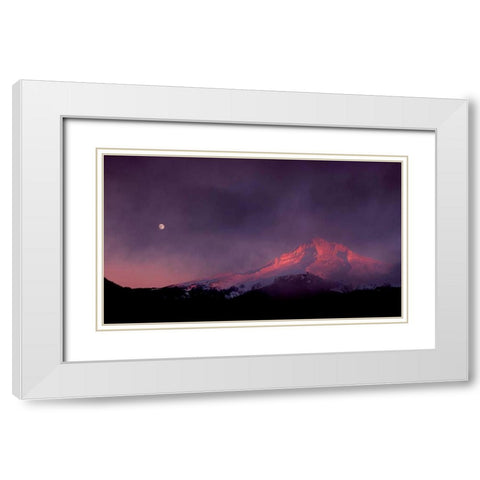 Mt. Hood XXIX White Modern Wood Framed Art Print with Double Matting by Leahy, Ike