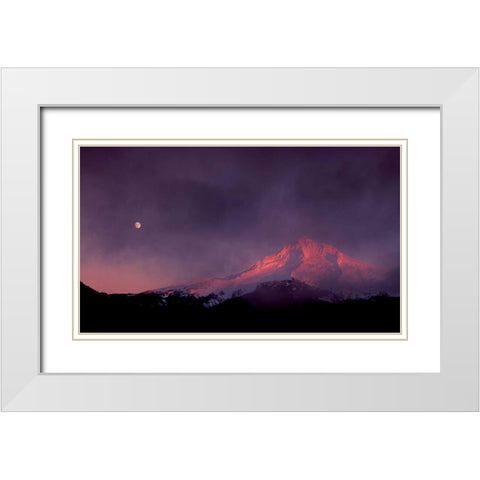 Mt. Hood XXIX White Modern Wood Framed Art Print with Double Matting by Leahy, Ike