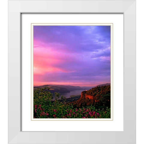 Columbia River Gorge IX White Modern Wood Framed Art Print with Double Matting by Leahy, Ike