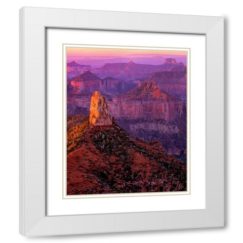 Mt. Hayden I White Modern Wood Framed Art Print with Double Matting by Leahy, Ike
