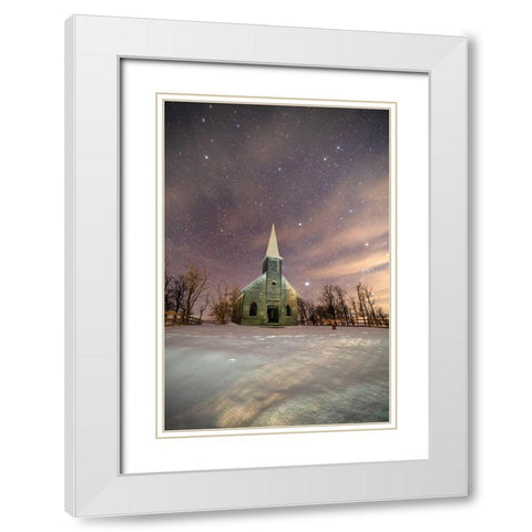 Locust Grove Oregon White Modern Wood Framed Art Print with Double Matting by Leahy, Ike