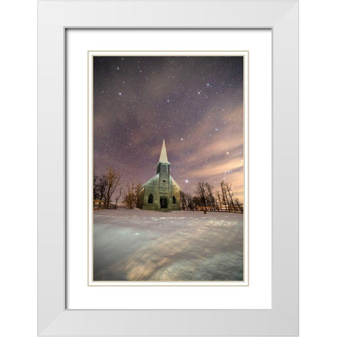 Locust Grove Oregon White Modern Wood Framed Art Print with Double Matting by Leahy, Ike