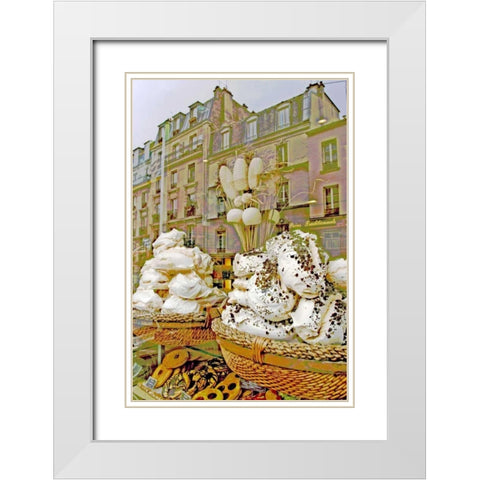 Pastry Window I White Modern Wood Framed Art Print with Double Matting by Love, Maureen