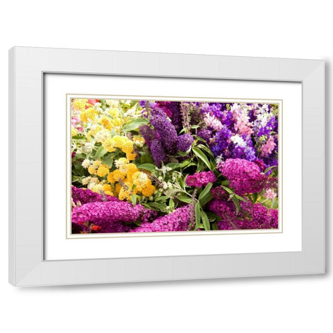English Summer I White Modern Wood Framed Art Print with Double Matting by Love, Maureen