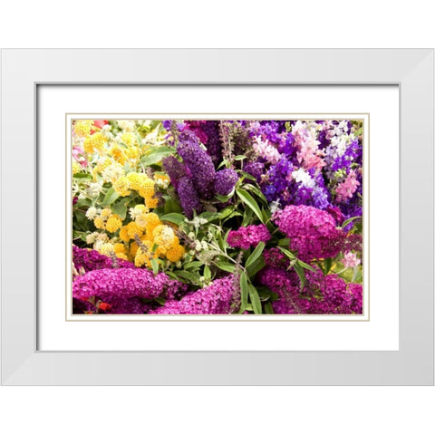English Summer I White Modern Wood Framed Art Print with Double Matting by Love, Maureen