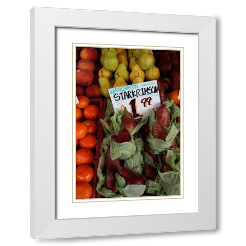 Starkrimson I White Modern Wood Framed Art Print with Double Matting by Love, Maureen