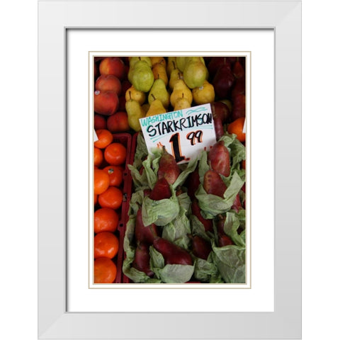 Starkrimson I White Modern Wood Framed Art Print with Double Matting by Love, Maureen
