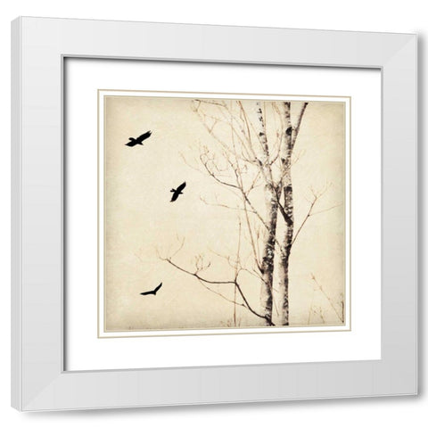 In Flight II White Modern Wood Framed Art Print with Double Matting by Melious, Amy