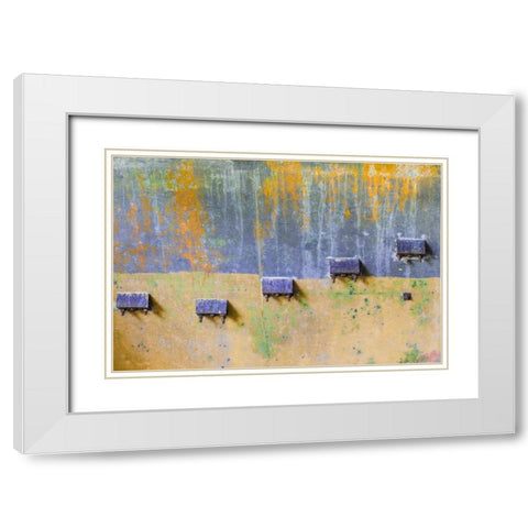 Abstract Paint III White Modern Wood Framed Art Print with Double Matting by Mahan, Kathy