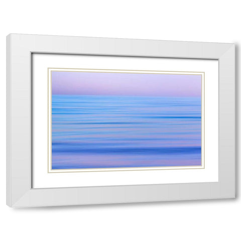 Hood Canal Fog I White Modern Wood Framed Art Print with Double Matting by Mahan, Kathy