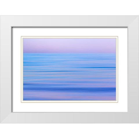 Hood Canal Fog I White Modern Wood Framed Art Print with Double Matting by Mahan, Kathy