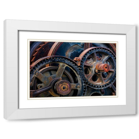 Mining Equipment I White Modern Wood Framed Art Print with Double Matting by Mahan, Kathy