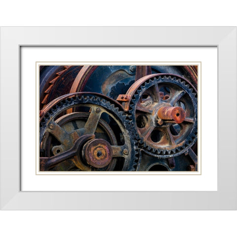 Mining Equipment I White Modern Wood Framed Art Print with Double Matting by Mahan, Kathy