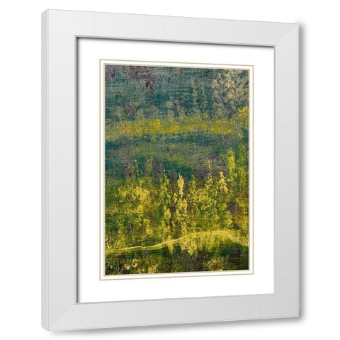 Paint on an Oil Drum II White Modern Wood Framed Art Print with Double Matting by Mahan, Kathy