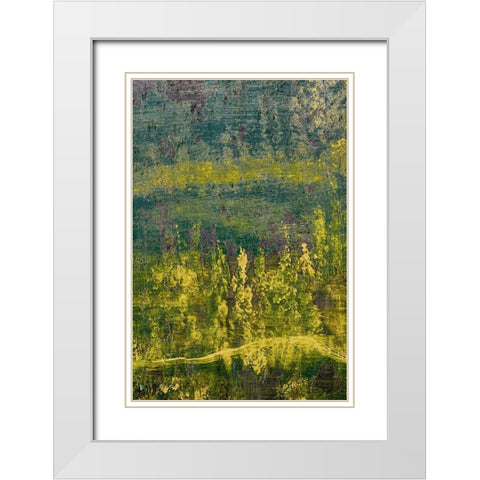 Paint on an Oil Drum II White Modern Wood Framed Art Print with Double Matting by Mahan, Kathy