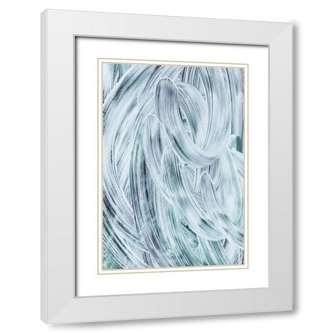 Soapy Swirls I White Modern Wood Framed Art Print with Double Matting by Mahan, Kathy