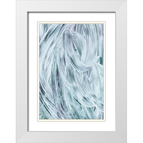 Soapy Swirls I White Modern Wood Framed Art Print with Double Matting by Mahan, Kathy