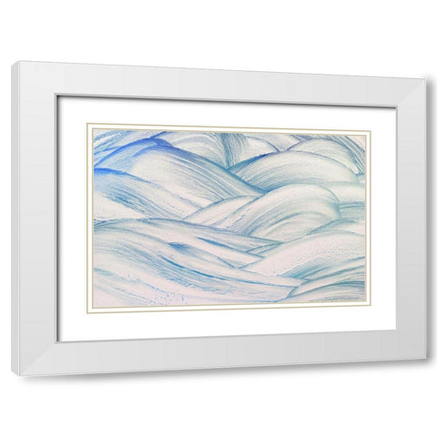 Turbulent Waters I White Modern Wood Framed Art Print with Double Matting by Mahan, Kathy