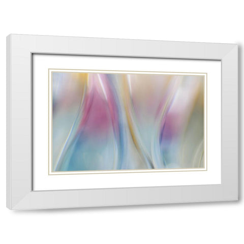 Colorful Waves II White Modern Wood Framed Art Print with Double Matting by Mahan, Kathy