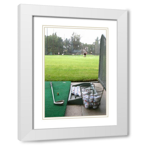 Golf II White Modern Wood Framed Art Print with Double Matting by Millet, Karyn