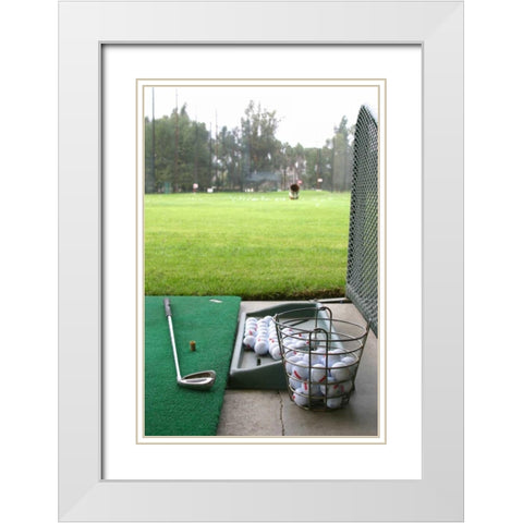 Golf II White Modern Wood Framed Art Print with Double Matting by Millet, Karyn
