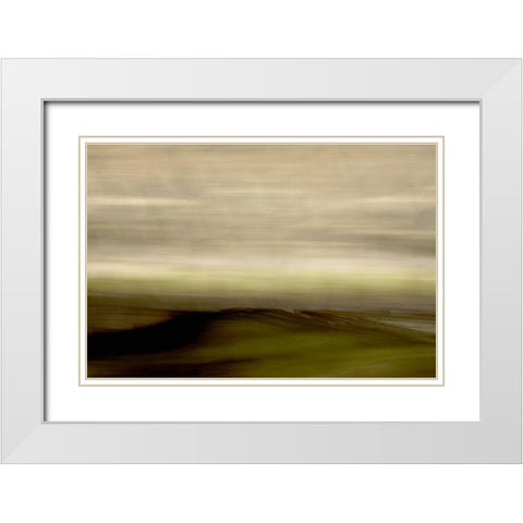 Streaked Horizon Recolored White Modern Wood Framed Art Print with Double Matting by Millet, Karyn
