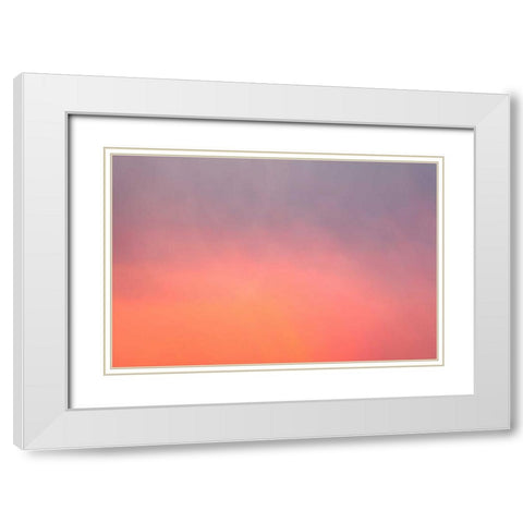 Sunset Sky I White Modern Wood Framed Art Print with Double Matting by Millet, Karyn
