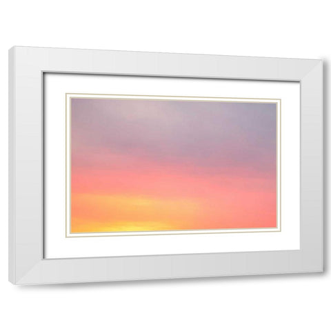 Sunset Sky II White Modern Wood Framed Art Print with Double Matting by Millet, Karyn