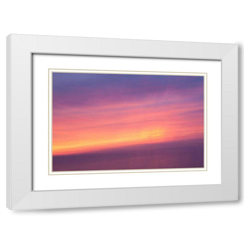 Sunset I White Modern Wood Framed Art Print with Double Matting by Millet, Karyn