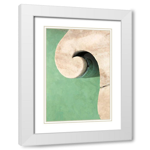 Stonework Detail IV White Modern Wood Framed Art Print with Double Matting by Millet, Karyn