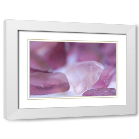Sea Glass White Modern Wood Framed Art Print with Double Matting by Millet, Karyn