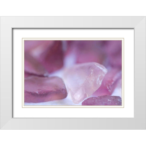 Sea Glass White Modern Wood Framed Art Print with Double Matting by Millet, Karyn